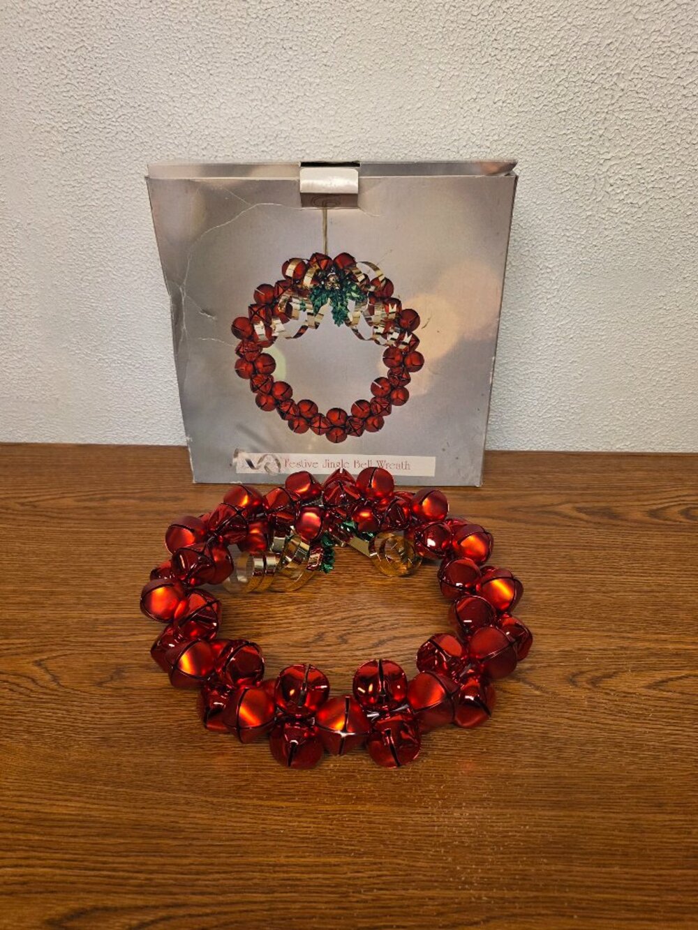 Seasonal Decor Christmas Festive Jingle Bell Wreath 12" Diameter